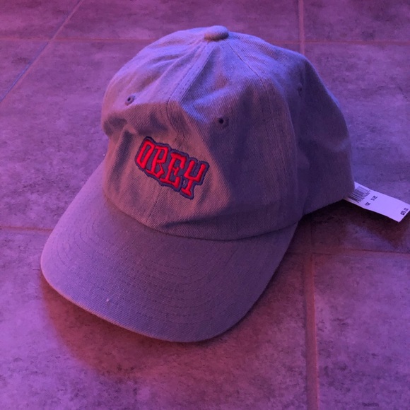 NEW NWT Men’s Obey Worldwide Blue Denim Hat OSFA - Picture 2 of 5